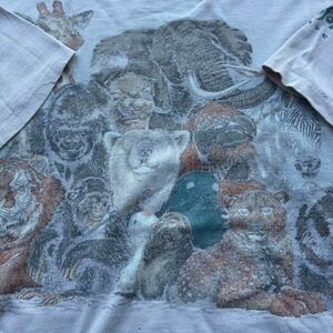 Vintage Rainforest Cafe Single Stitch Nature Tee 90s Boxy Faded Size L‎